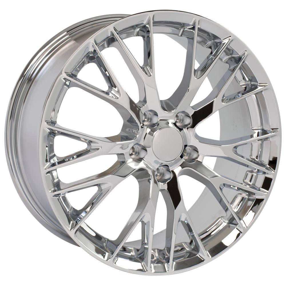 C7 Corvette Z06 Chrome Replica Wheel for C6 Corvette Fitment