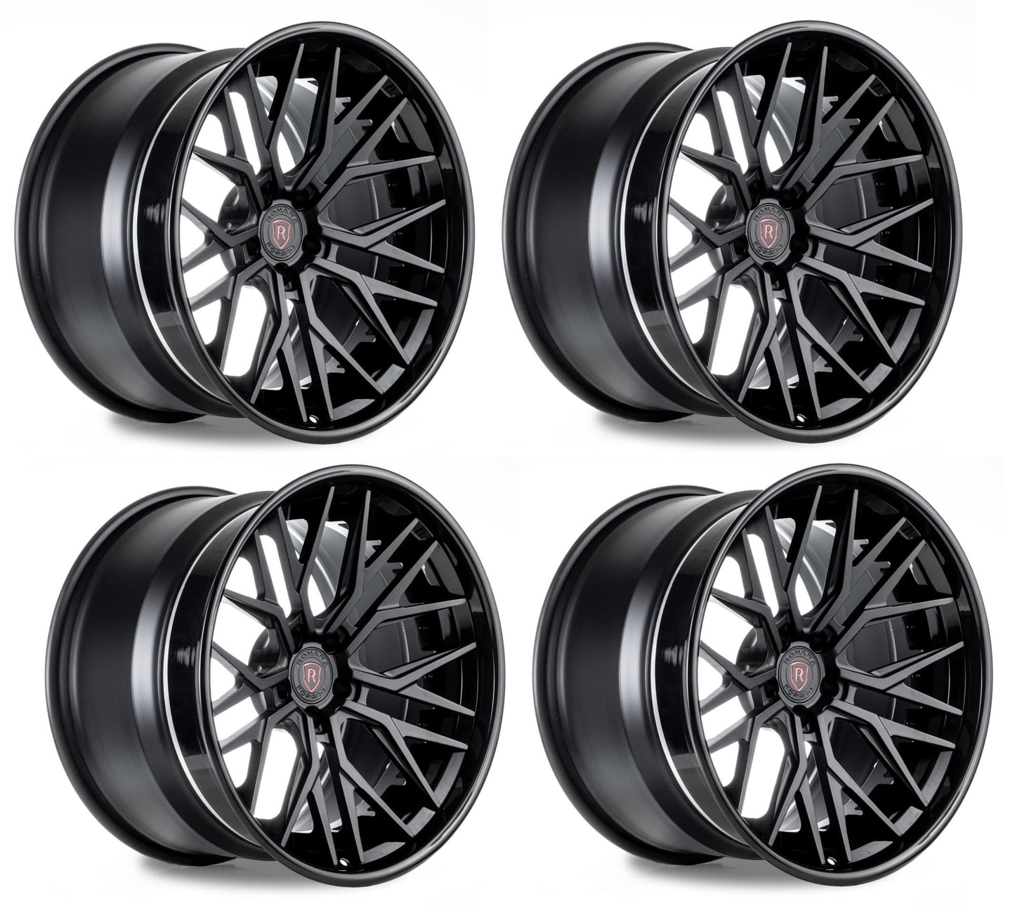 C8 Corvette Wheels: Rohana RFG3 - Matte Black w/ Gloss Lip (Set)