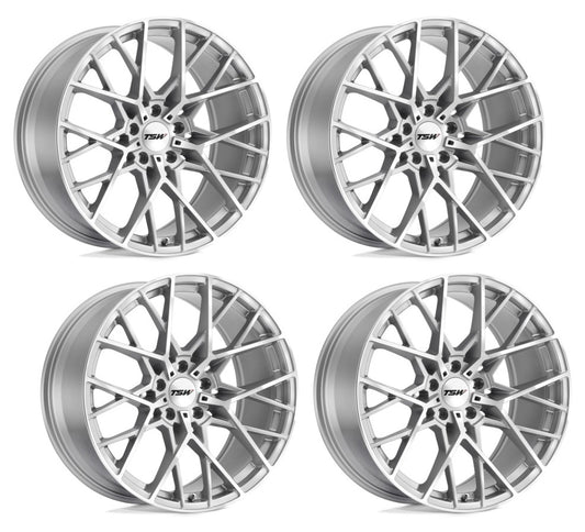 C8 Corvette Wheels: TSW Sebring - Silver w/ Mirror Cut Face (Set)