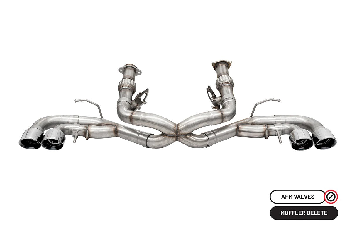 C8 Corvette Exhaust: Cat-Back w/o NPP; No AFM; Twin 4.5 in. Polished Tips - Corsa Performance