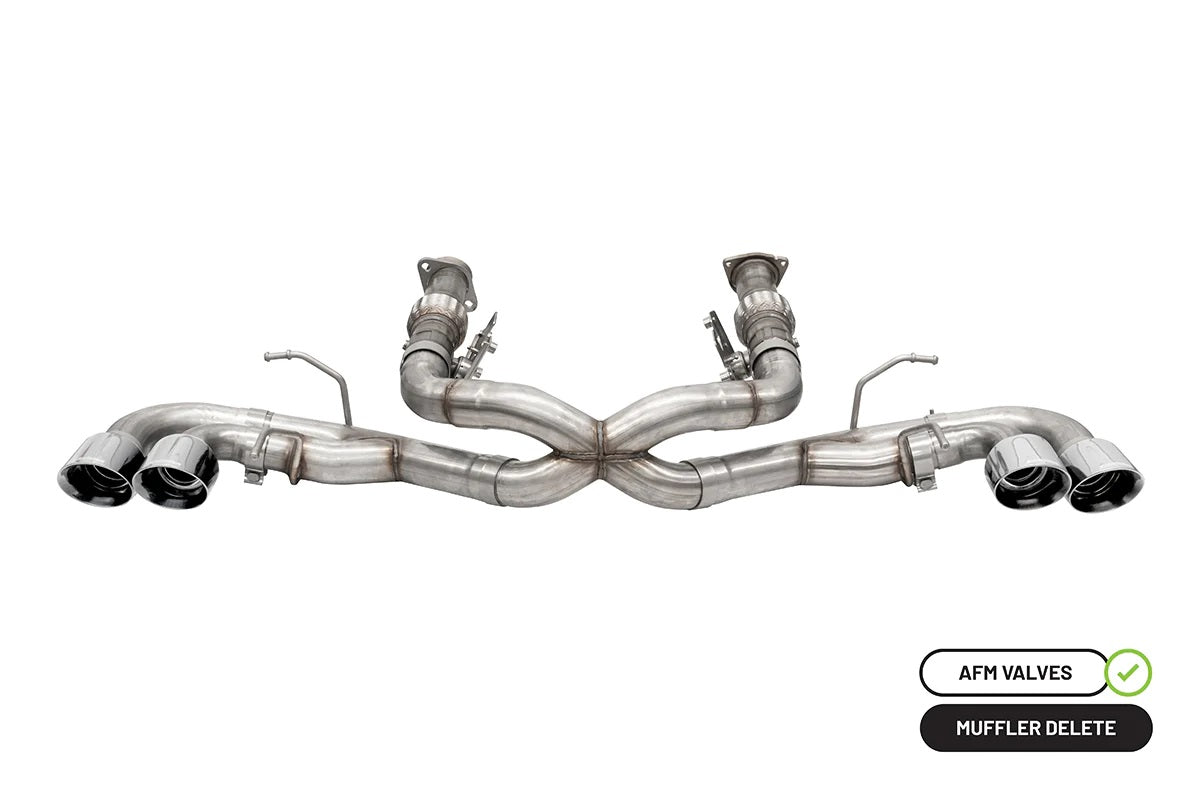 C8 Corvette Exhaust: Cat-Back w/o NPP Twin 4.5 in. Polished Tips - Corsa Performance