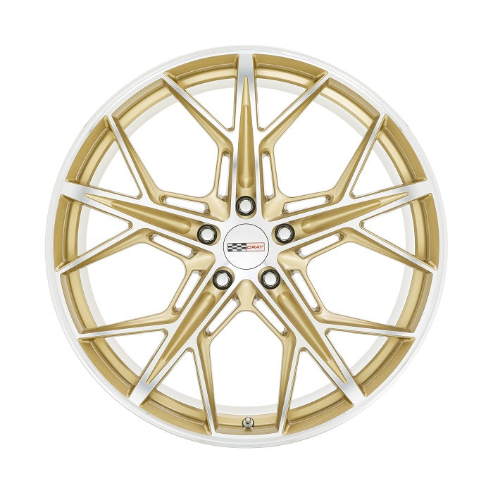 C8 Corvette Wheels: Cray Hammerhead - Gloss Gold