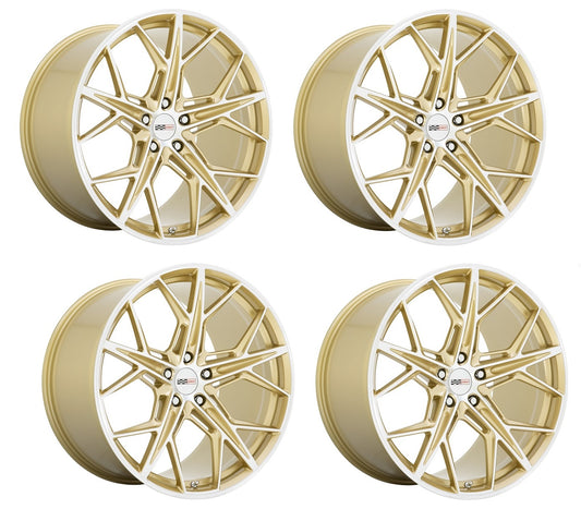 C8 Corvette Wheels: Cray Hammerhead - Gloss Gold (Set)