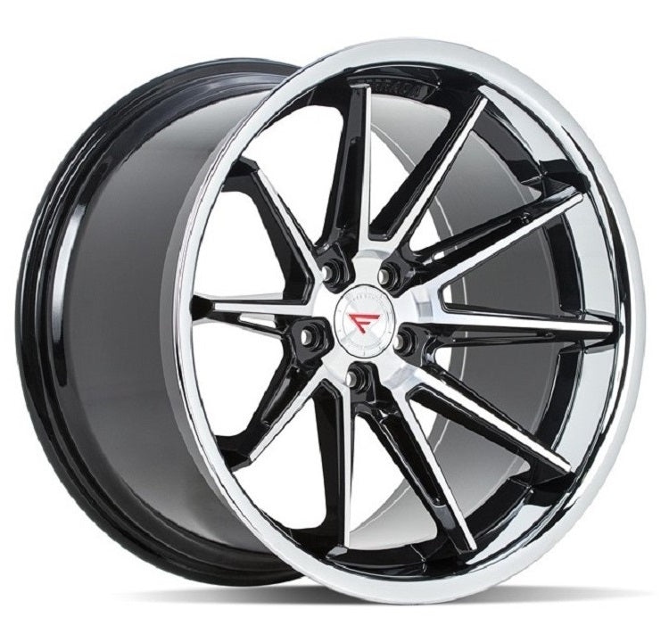 C8 Corvette Wheels: Ferrada CM2 - Machine Face w/ Chrome Lip