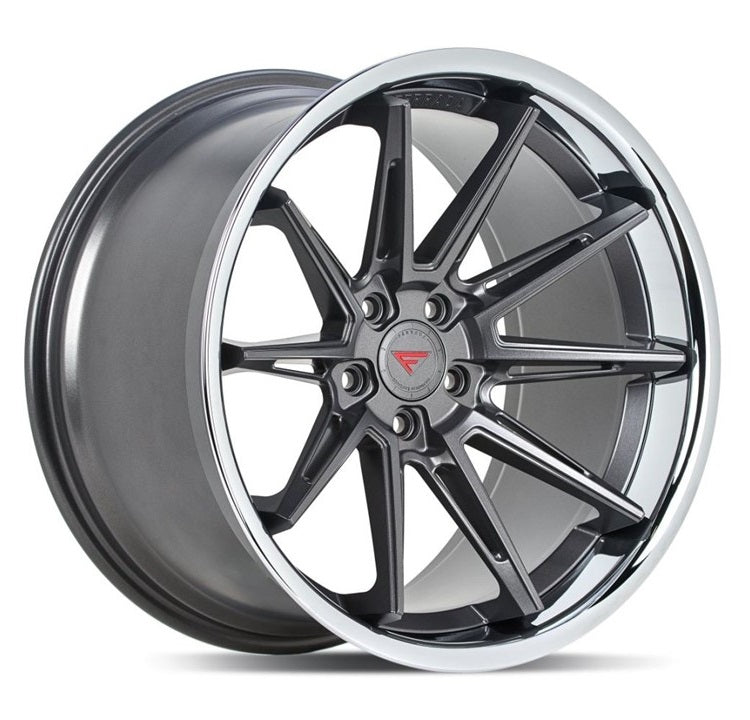 C8 Corvette Wheels: Ferrada CM2 - Matte Graphite w/ Chrome Lip