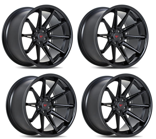C8 Corvette Wheels: Ferrada CM2 - Matte Black w/ Gloss Black Lip (Set)
