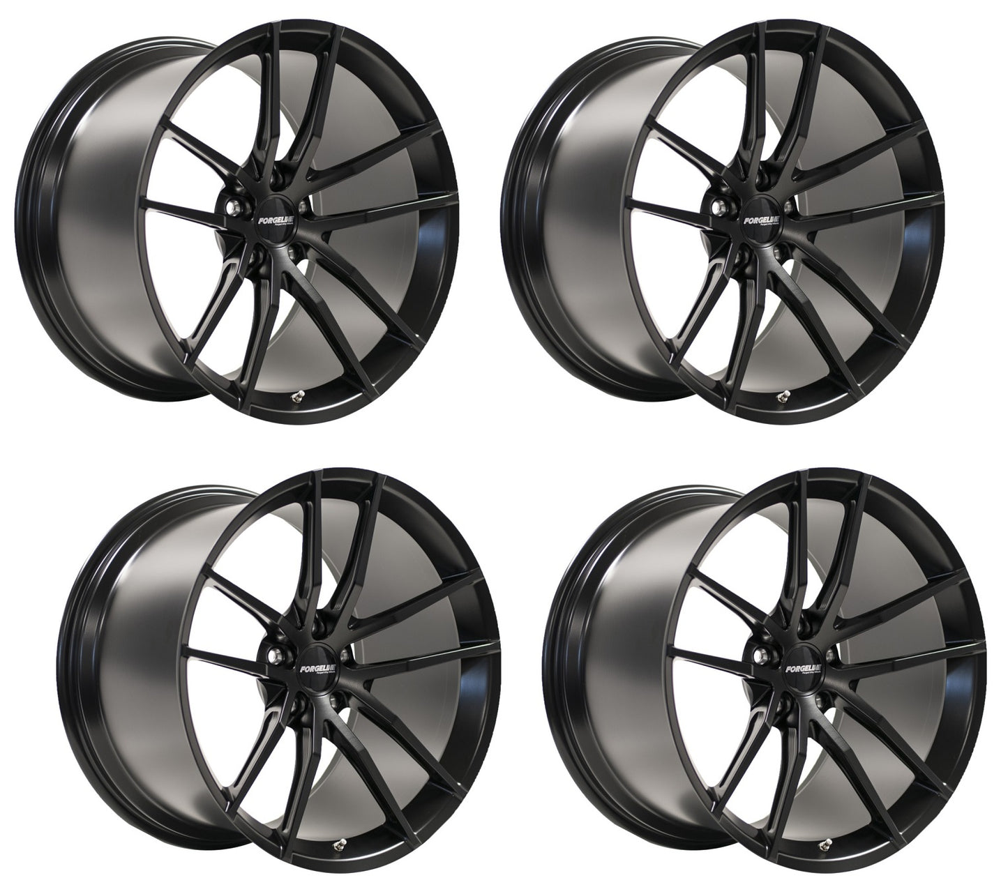 C8 Corvette Wheels: Forgeline AR1 - Satin Black (Set)