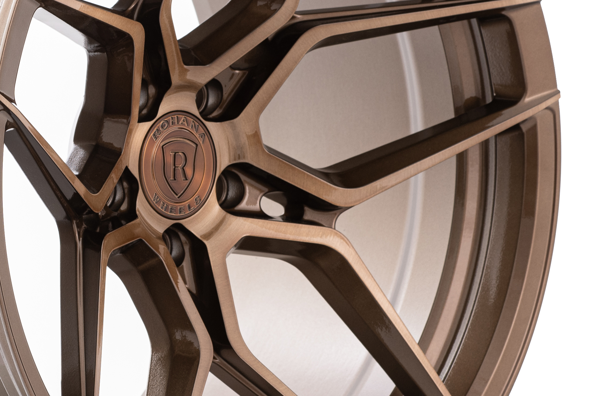 C8 Corvette Wheels: Rohana RFX11 - Brushed Bronze (close up)