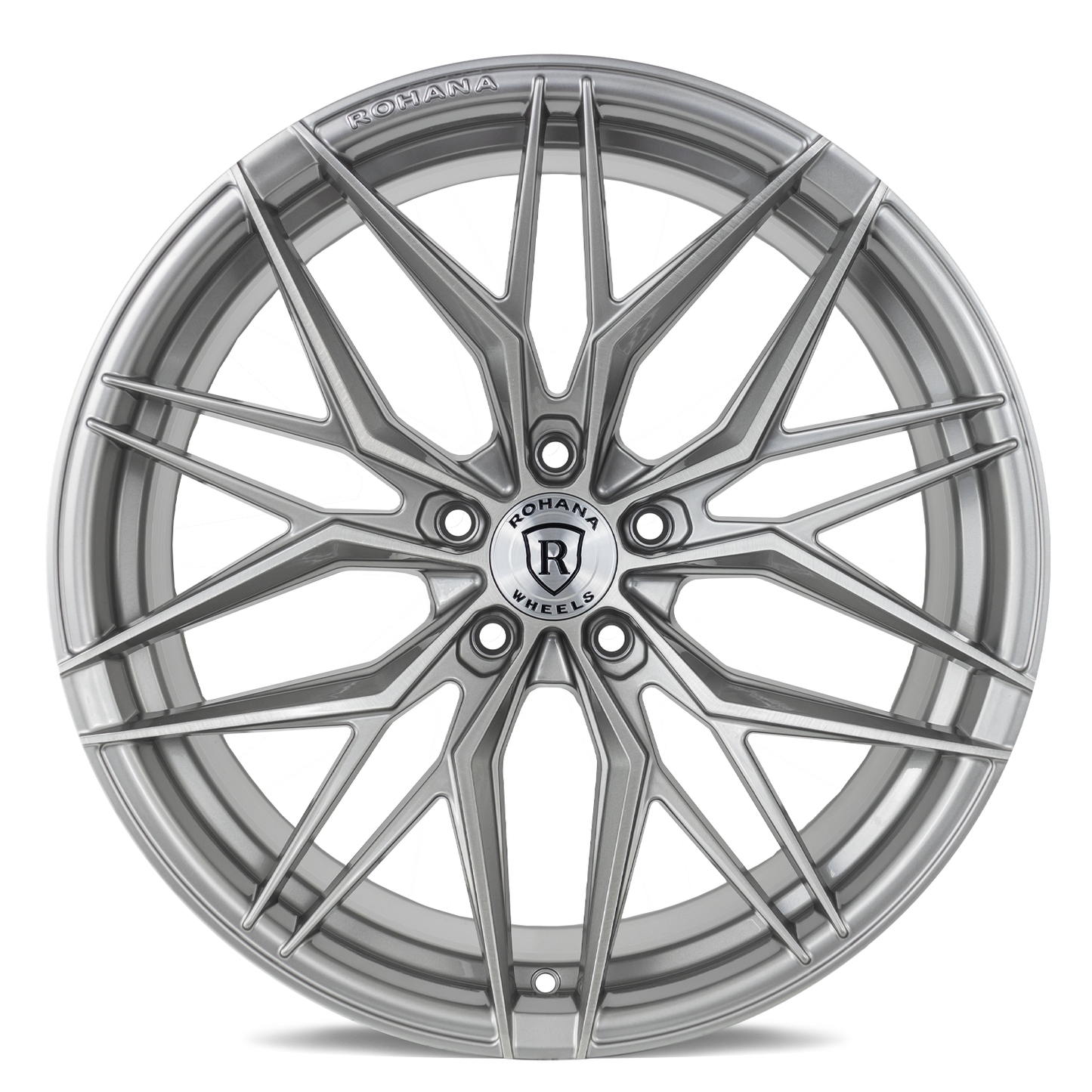 C8 Corvette Wheel: Rohana RFX17 - Brushed Titanium (face)