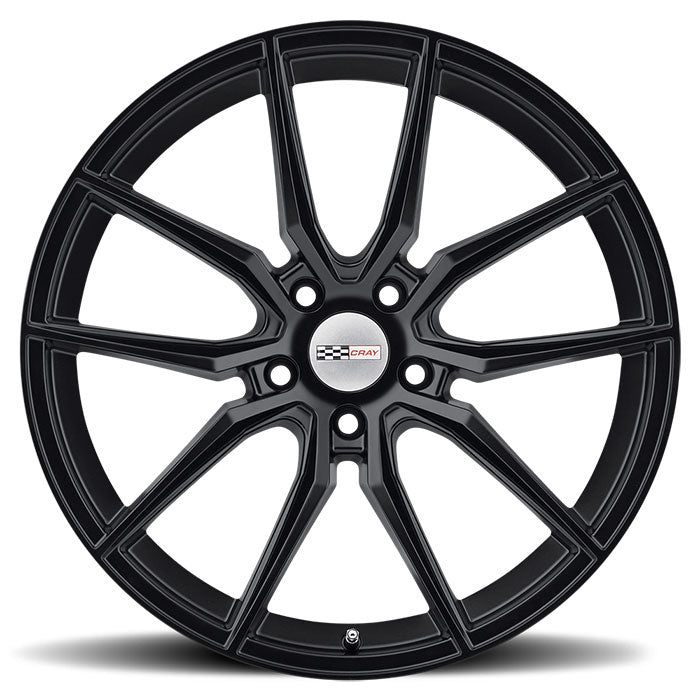 C8 Corvette Wheels: Cray Spider - Matte Black