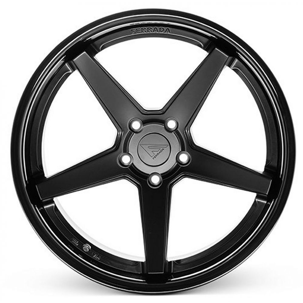 C8 Corvette Wheels: Ferrada FR3 - Matte Black w/ Gloss Lip
