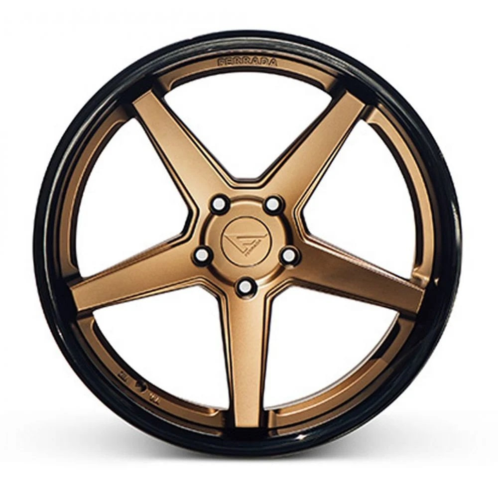 C8 Corvette Wheels: Ferrada FR3 - Matte Bronze w/ Black Lip
