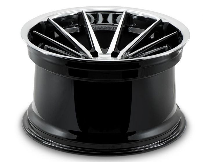 C8 Corvette Wheels: Ferrada FR4 - Machine Face w/ Chrome Lip