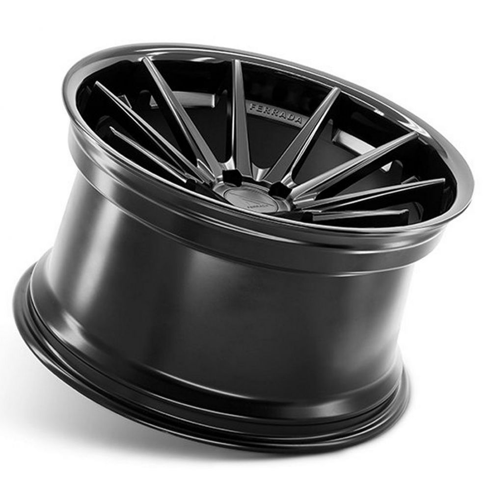 C8 Corvette Wheels: Ferrada FR4 - Matte Black w/ Gloss Lip