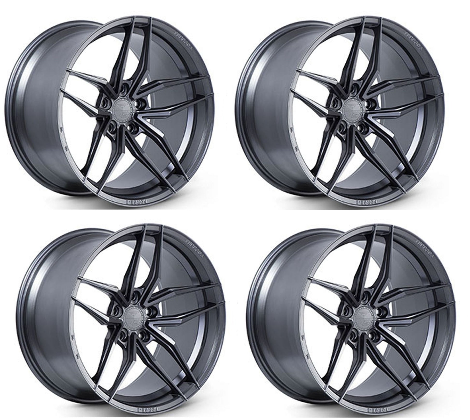 C8 Corvette Wheels: Ferrada Forge-8 FR5 - Matte Graphite (Set)