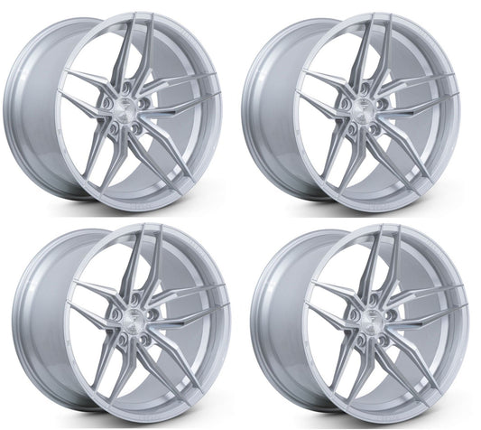 C8 Corvette Wheels: Ferrada Forge-8 FR5 - Machine Silver (Set)