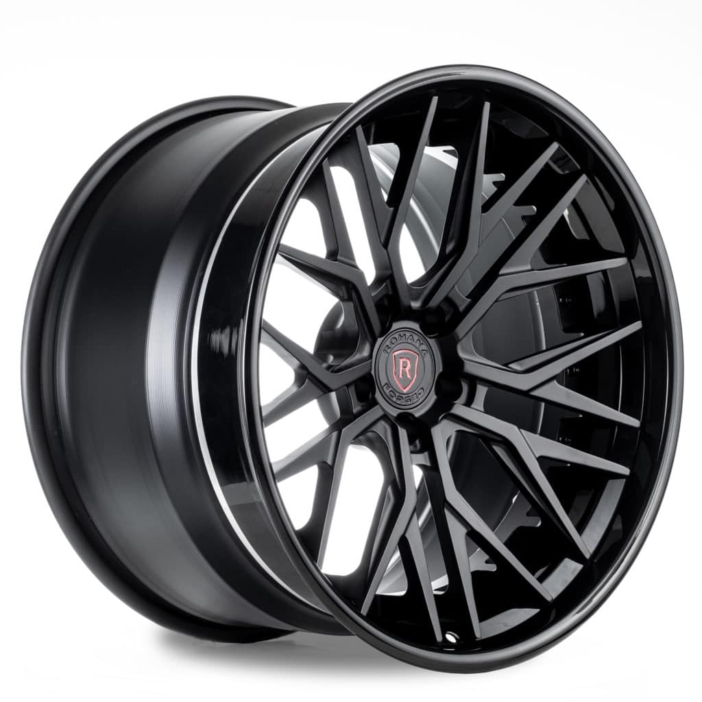 Corvette Wheels: Rohana RFG3 - Matte Black w/ Gloss Lip