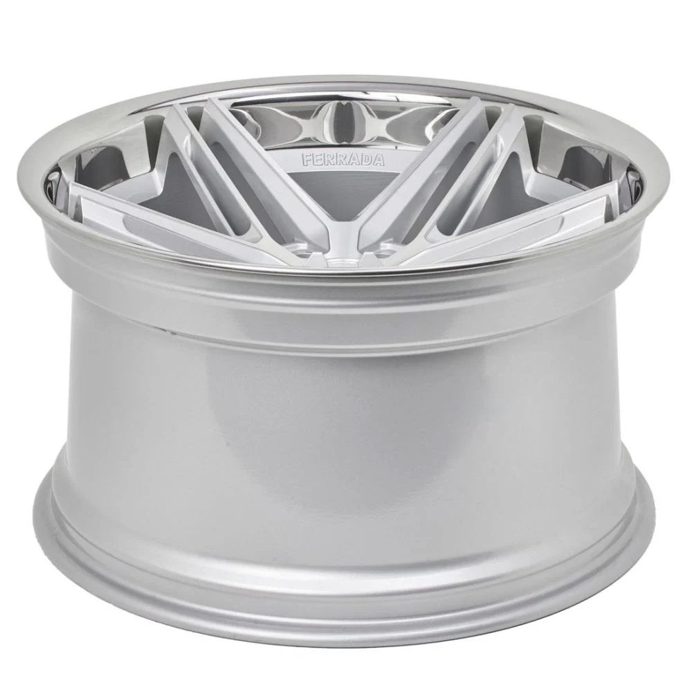 Corvette Wheels: Ferrada CM1 - Machine Silver w/ Chrome Lip (concave)