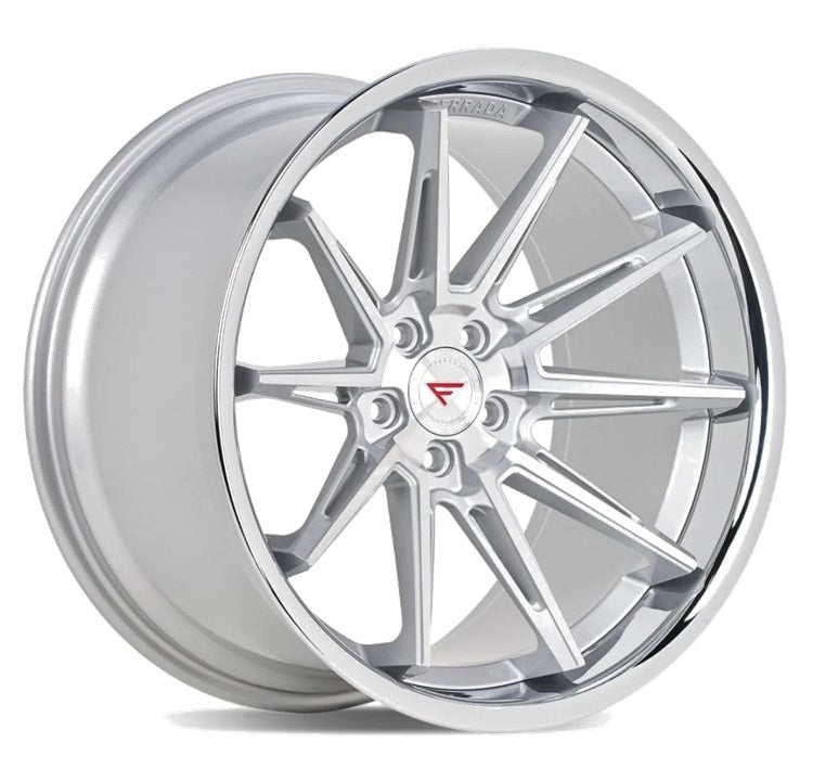Corvette Wheels: Ferrada CM2 - Machine Silver w/ Chrome Lip