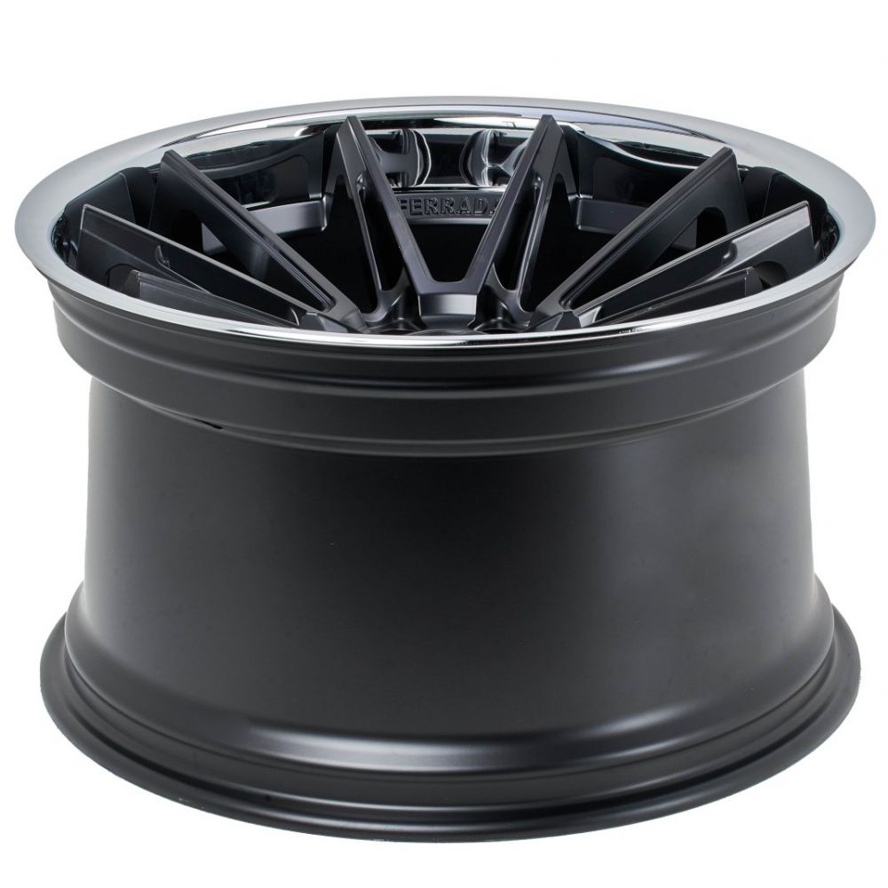 Corvette Wheels: Ferrada CM2 - Matte Black w/ Chrome Lip (concave)