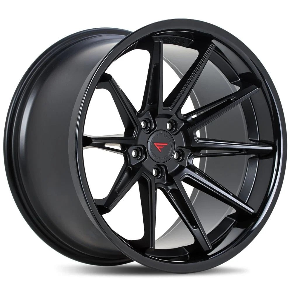 Corvette Wheels: Ferrada CM2 - Matte Black w/ Gloss Black Lip
