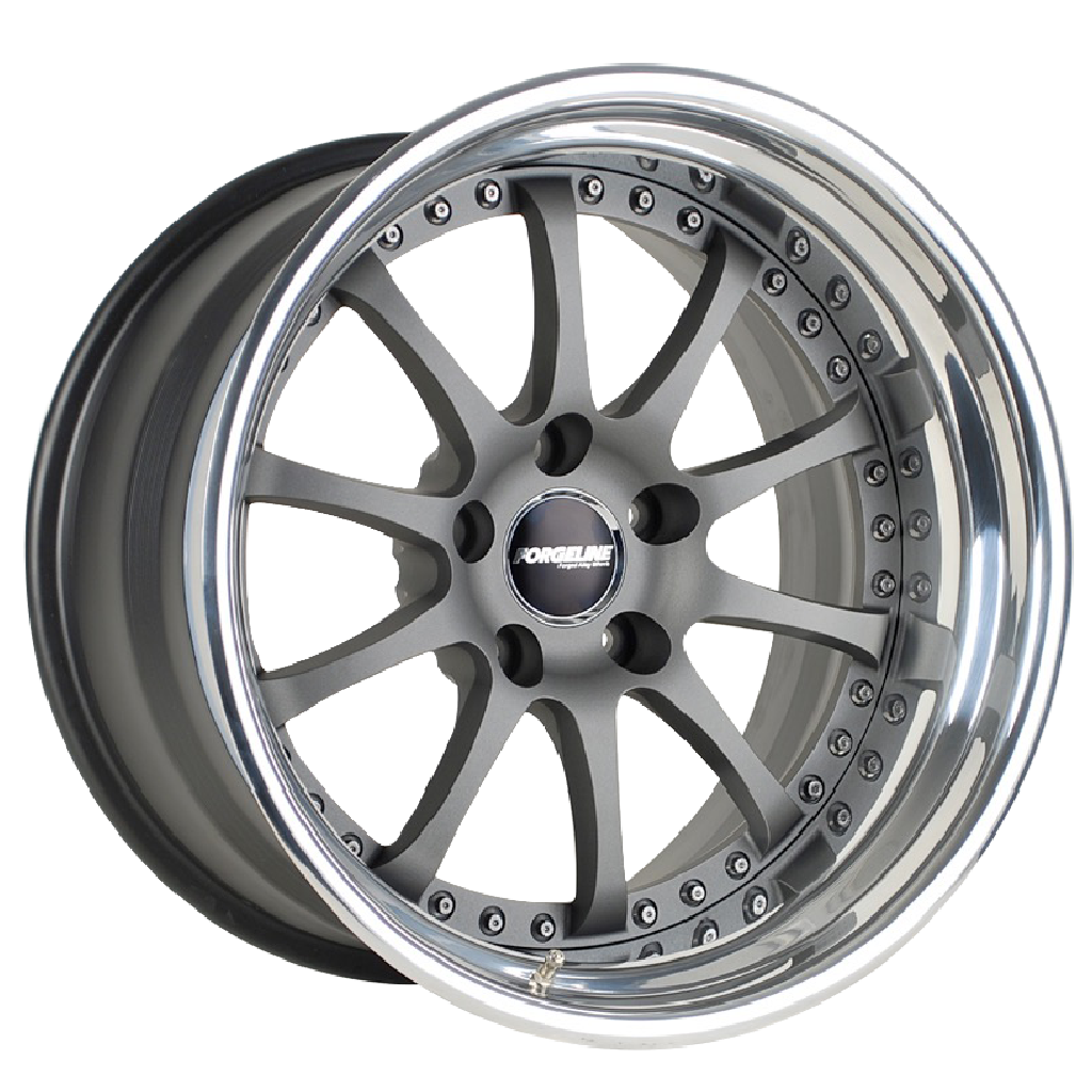 Corvette Wheels: Forgeline ZX3 - Titanium w/ Polished Lip