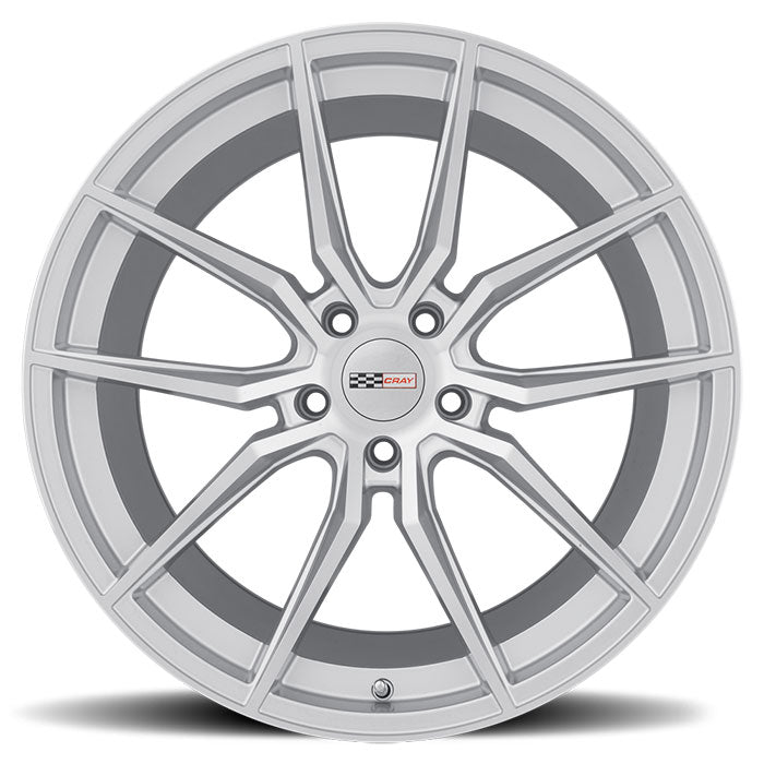 Corvette Wheels: Cray Spider - Silver w/ Machine Face