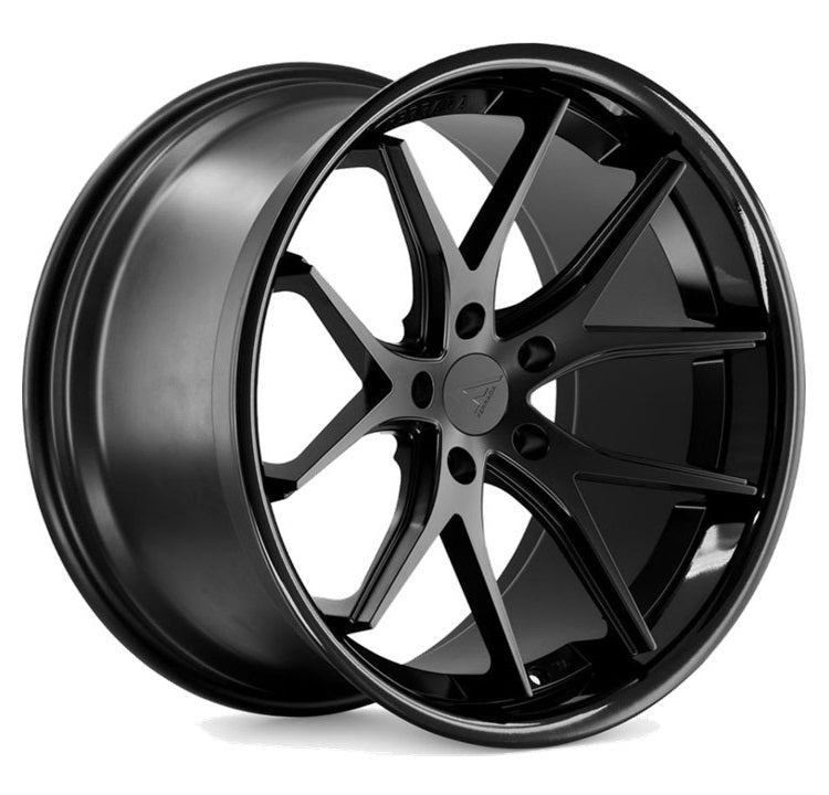 Corvette Wheels: Ferrada FR2 - Matte Black w/ Gloss Lip