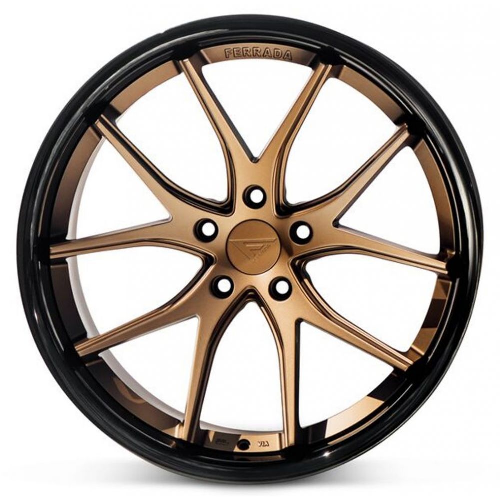 Corvette Wheels: Ferrada FR2 - Matte Bronze w/ Black Lip