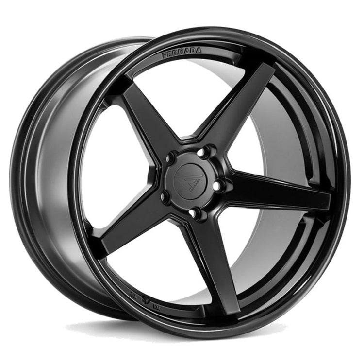 Corvette Wheels: Ferrada FR3 - Matte Black w/ Gloss Lip