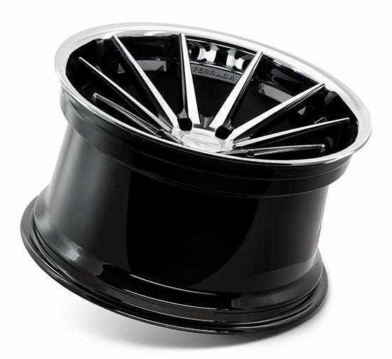 Corvette Wheels: Ferrada FR4 - Machine Face w/ Chrome Lip (Set)