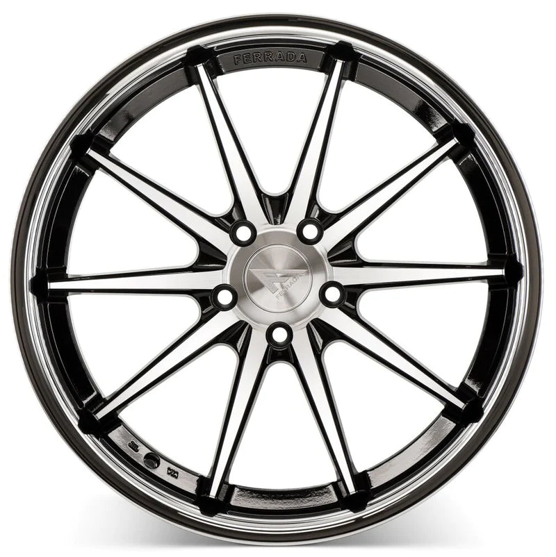 Corvette Wheels: Ferrada FR4 - Machine Face w/ Chrome Lip